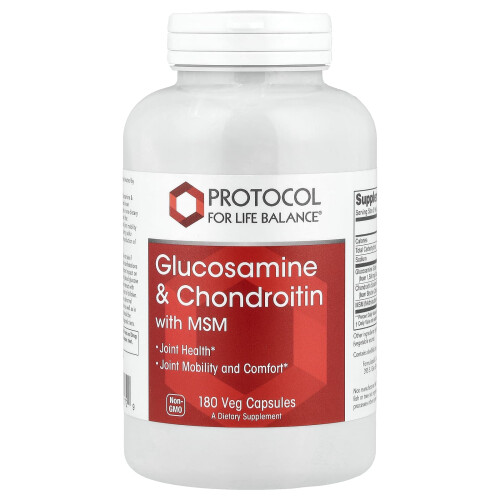 Protocol for Life Balance, Glucosamina & Quitosana com MSM, 180 Veg Comprimidos