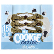 My Cookie Dealer Protein, Biscuite de Proteine, Proteine Cookie, Lapte & Biscuite, 12 Biscuite, 2.2 oz (63 g) Fiecare