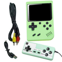 Handheld-Videospielkonsole, 3,0 Zoll, Farbe, Retro, Tragbar, -LCD, Kinder-Farbspiel-Player, mit 500 Integrierten Spielen, Grün
