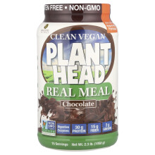 Genceutic Naturals, Clean Vegan Plant Head, Real Meal, Chocolate, 2.3 lb (1,050 g)