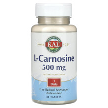 KAL, L-Karnozin, 500 mg, 30 Tabletta