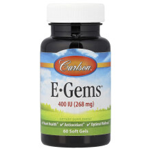 Carlson, E-Gems, 400 IU (268 mg), 60 Soft Gels