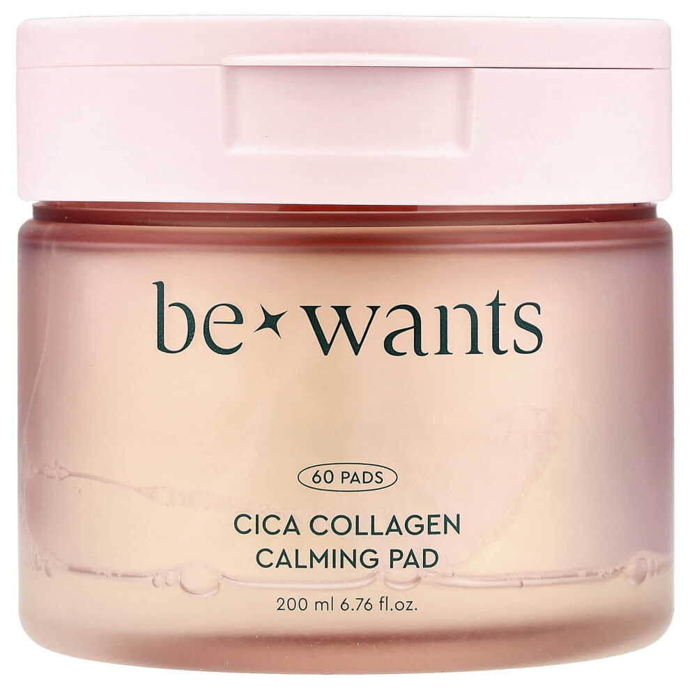 Bewants , Cica Collagen Calming Pad 60 Pads, 6.76 Fl Oz (200 Ml)