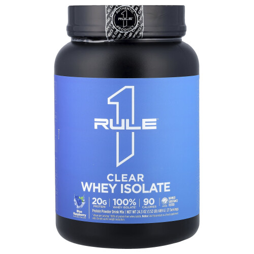 Rule One Proteins, Clear Isolate, Blue Raspberry, 1,52 lb (689 g)