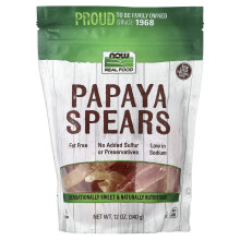 NOW Foods, Echte voeding, Papaja Spears, 12 oz (340 g)