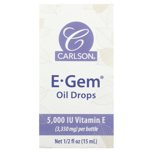 Carlson, Gotas de Óleo E-Gem, 1/2 fl oz (15 ml)