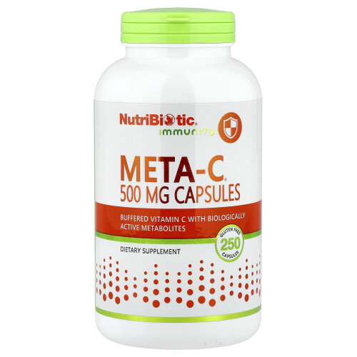 NutriBiotic, Immunitet, Meta-C, 250 Kapsler