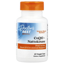 Doctor's Best, CoQ10 + Nattokinază, 60 Capsule Vegane
