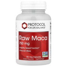 Protocol for Life Balance, Surová maca, 750 mg, 90 Veg kapsulí