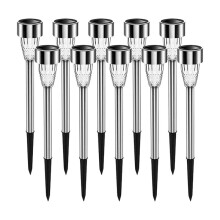 10 SZTUK Lampy Słoneczne Zewnętrzne, Wodoodporne Oświetlenie LED Zasilane Energią Słoneczną Lampy Zewnętrzne Słoneczne Lampy Ogrodowe,B