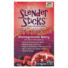 NOW Foods, Real Food, Slender Sticks, Pomegranate Berry, 12 Sticks, 0,14 oz (4 g) Elke