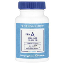 The Vitamin Shoppe, Torr A, 3,000 mcg (10,000 IU), 100 Kapslar
