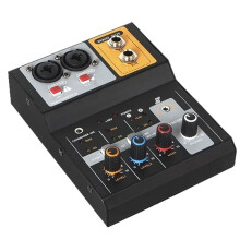 Mixer di Registrazione A 2 Vie USB Computer Scheda Audio Esterna Karaoke Dal Vivo Mixer per DJ Palcoscenico Audio Mixing di Piccole Dimensioni