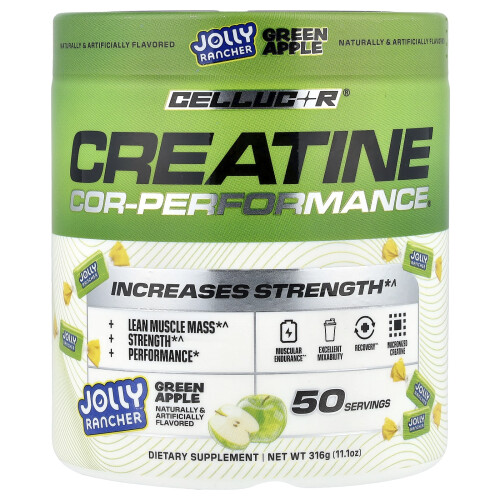 C4 / Cellucor, COR-Performance Creatina, Jolly Rancher, Maçã Verde, 11,1 oz (316 g)