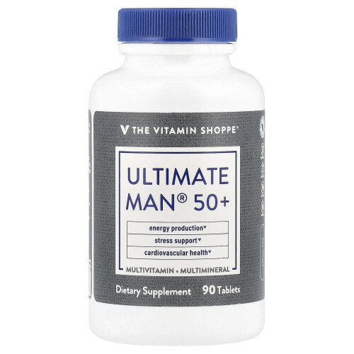 Ultimate Man 50+, The Vitamin Shoppe, Πολυβιταμίνης και Πολυμεταλλικό, 90 Tablets