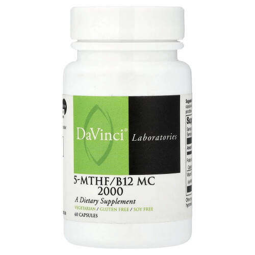 DaVinci Laboratoρίες του Βερμόντος, 5-MTHF/B12 MC 2000, 60 Φύλλα