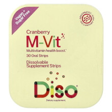 Diso, M-Vit, Κρανμπέρι, 30 Oral Strips