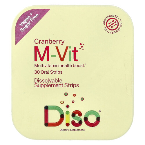Diso, M-Vit, Κρανμπέρι, 30 Oral Strips