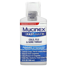 Mucinex, Snabb-Max Kall, Frossa & Ont Hals, Maximum Styrka, För Åldrar 12+, 6 fl oz (180 ml)