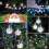 Solar Crackle Glass Rattan Pendant Light 1pc 2