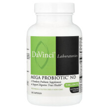 DaVinci Laboratories of Vermont, DaVinci Laboratórios de Vermont, Probiótico Mega-ND, 120 Comprimidos