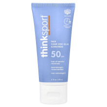 Thinksport, Face Clear Zinc 23.4% Sunscreen, SPF 50, 2 fl oz (59 ml)