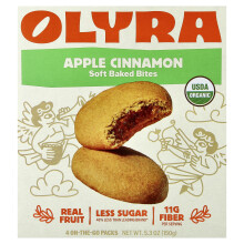 Olyra, Zachte Gebakken Bites, Appel Cinnamon, 4 On-The-Go Packs, 5.3 oz (150 g)
