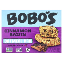 Bobo's Oat Bars, Cinnamon Raisin Oat Bars, 12 Bars, 3 oz (85 g) Hver