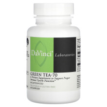 DaVinci Laboratories of Vermont, Green Tea-70, Gedecaffeineerd, 60 capsules