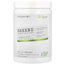 Project 1 Nutrition, Zelený prášek, Superfoods Zelený prášek, Jablko Mint, 6,46 oz (183 g)