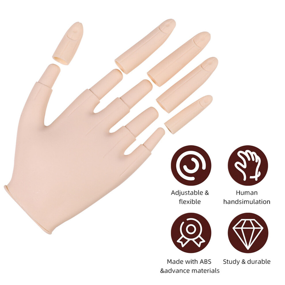 Flexible Fingers Nail Art Training Hand
