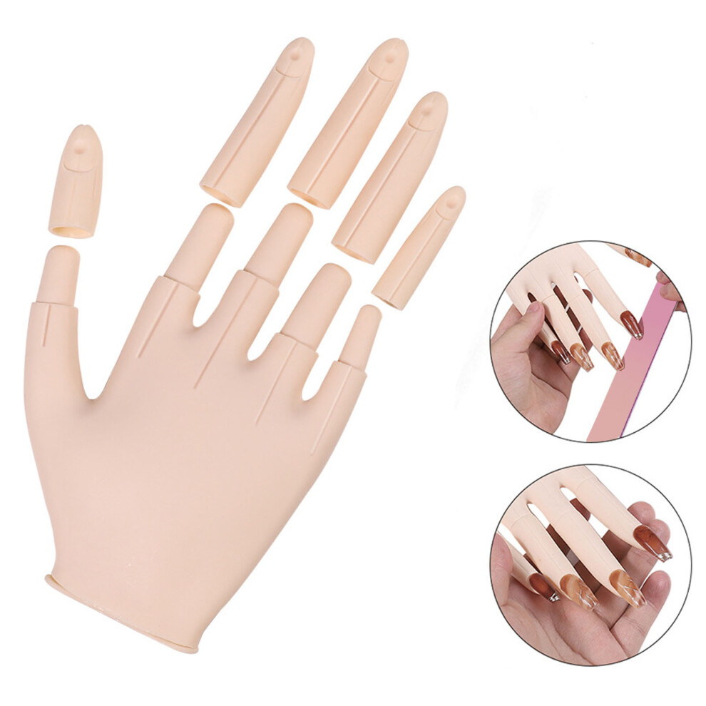 Flexible Fingers Nail Art Training Hand