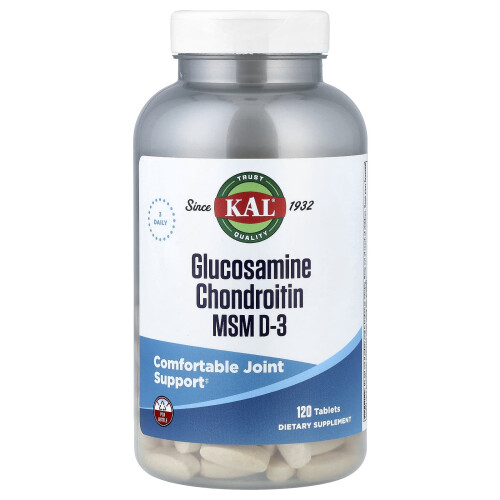 KAL, Γλοκοσαμίνη Χονδρόκτινη MSM D-3, 120 Tablets
