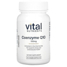 Vital Nutrients, Koenzym Q10, 100 mg, 60 Vegan Kapsler