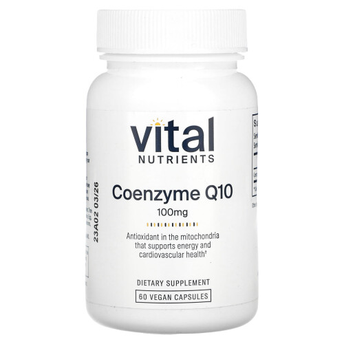 Vital Nutrients Βιταλ Νουτρίεντς, Coenzyme Q10, 100 mg, 60 Vegan Capsules