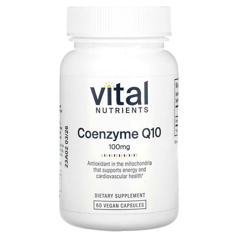 Vital Nutrients , Coenzyme Q10, 100 Mg, 60 Vegan Capsules