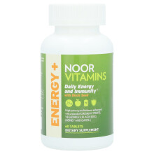 Noor Vitamins, Energia e Imunidade Diária com Semente Preta, 60 Comprimidos