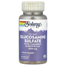 Solaray, Glucosamine Zout, met Turmeric & Boswellia, 1.500 mg, 60 Veggels (750 mg per Veggel)