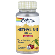 Solaray, Methyl B-12, Lemon Raspberry Smaken, 5.000 mcg, 60 Lozenges