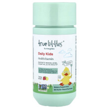 True Grace, True Littles, Tägliche Kinder Multivitamin Gummibärchen, Erdbeere Limone, 60 Pektin-Basierte Gummibärchen