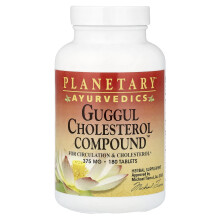Planetary Herbals, Ayurvedics, Guggul Kolesterol Komplex, 180 Tabletter