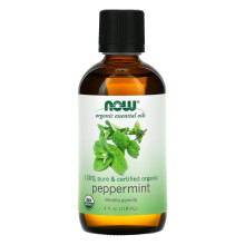 NOW Foods, Organische Essentiële Olieën, Pepermunt, 4 fl oz (118 ml)