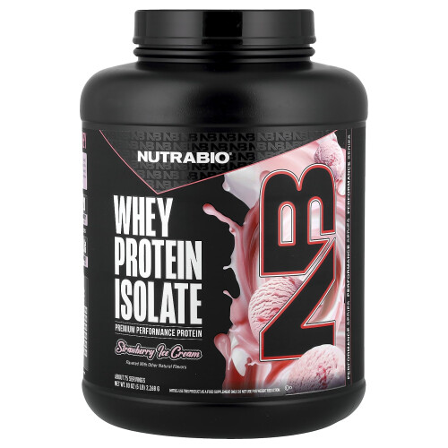Whey Protein Isolate, Strawberry Ice Cream, 5 lb (2.268 g)