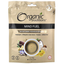 Organic Traditions, Instante Biologische Schimmel Drink, Mind Fuel, Koffievrij, 5 oz (140 g)