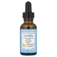 The Vitamin Shoppe, Flytande Vitamin D3, Citrus, 25 mcg (1,000 IU), 1 fl oz (30 ml)
