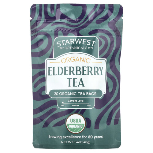 Starwest Botanicals, Bio-Elderbeer-Tea, 20 Teebeutel, 1,4 oz (40 g)