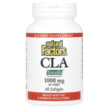 Natural Factors, CLA, 2 000 mg, 60 Mjuka Gelkapslar (1 000 mg per Mjuk Gelkapsel)