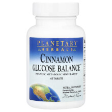 Planetary Herbals, Equilíbrio de Glucose com Canela, 45 Tabletes