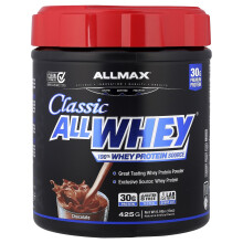 ALLMAX, CLASSIC ALLWHEY, 100% Whey Protein Source, Chocolate, 0.9 lbs (425 g)