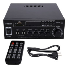 AV-660BT -Soundverstärker - Leistungsverstärker Unterstützt , FM-Radio, USB, -Karte und Zwei Mikrofoneingänge, US-Stecker
